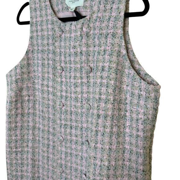 NWT Tuckernuck Pomander Place Bianca Dress Plus XXL Pink Peony Tweed - Picture 4 of 9